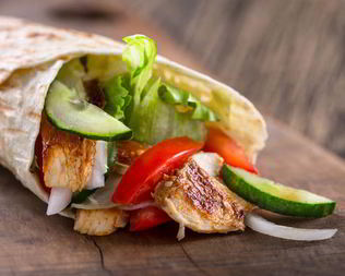 Роллы с курицей в лаваше