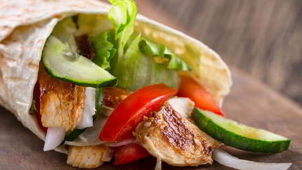 Роллы с курицей в лаваше