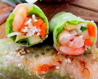 Спринг-роллы с креветками