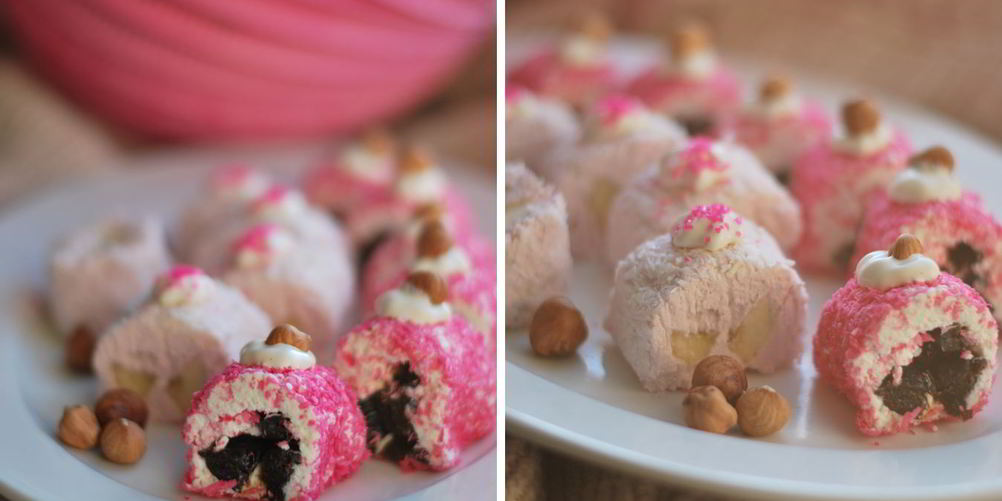 Рецепт творожных роллов с черносливом и бананом