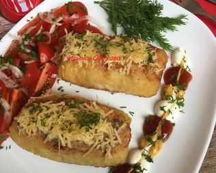 Картофельные рулетики с мясом