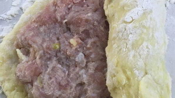 картофельные рулетики с мясом