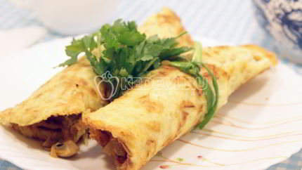 Картофельные рулеты с грибами