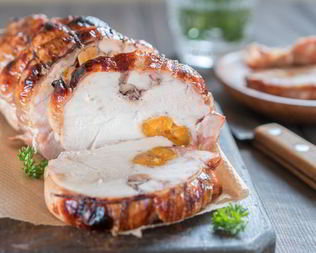 Куриный рулет с курагой