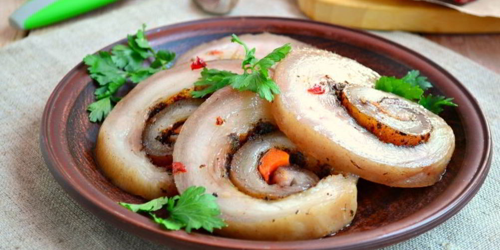 Рецепт острого рулета из пузанины вареный