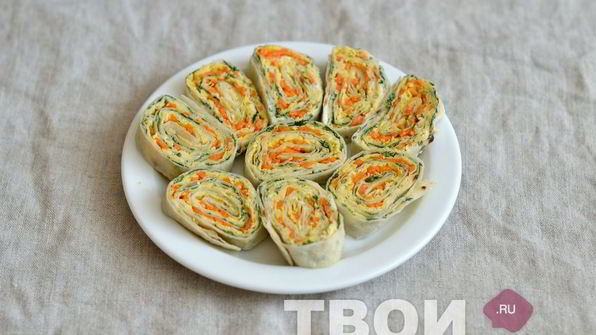 рулет из лаваша с сыром