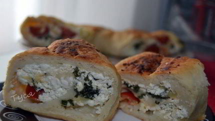 Рулет с трехцветной начинкой