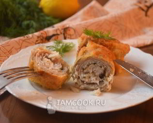 Рыбные рулетики из хека