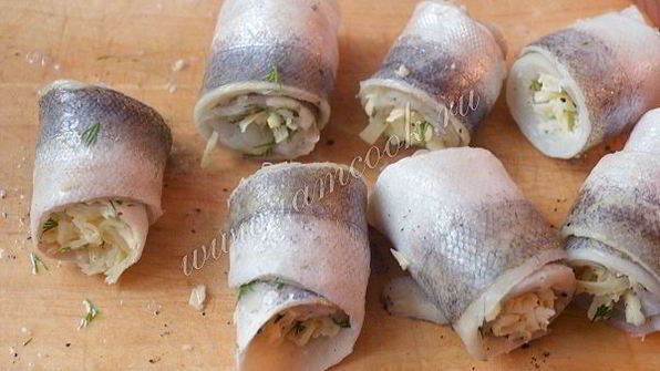 рыбные рулетики из хека