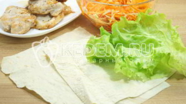 домашняя шаурма с курицей