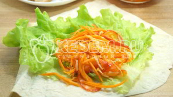 домашняя шаурма с курицей