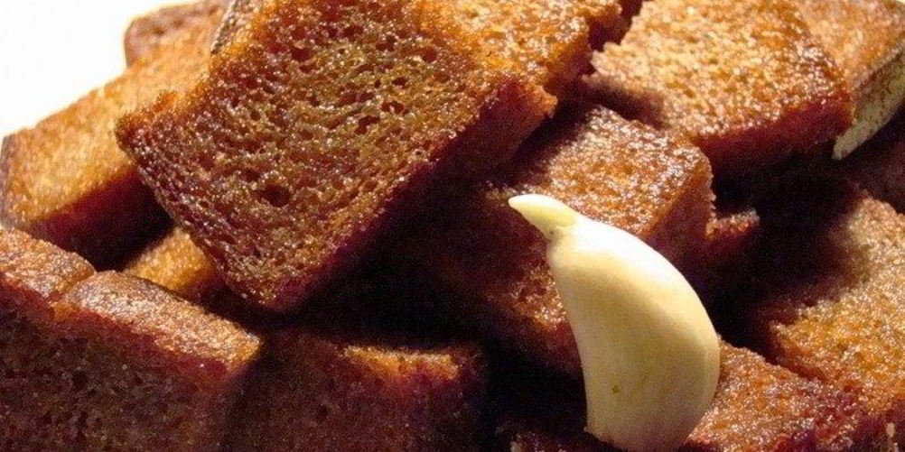 Рецепт сухариков с чесноком