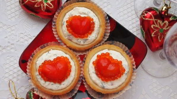 тарталетки красное сердце