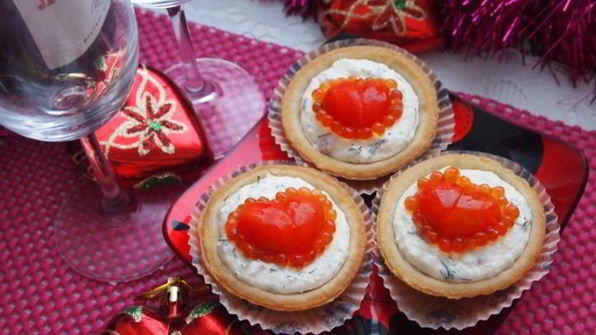 тарталетки красное сердце