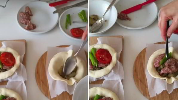 тарталетки с фаршем