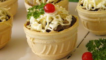 Тарталетки с грибами