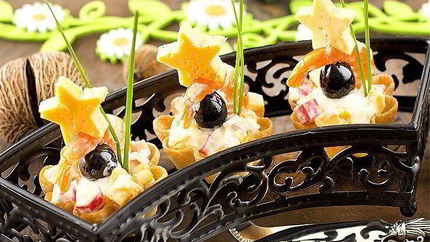 Тарталетки с крабовым мясом