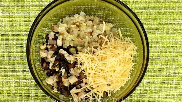 тарталетки с курицей и грибами