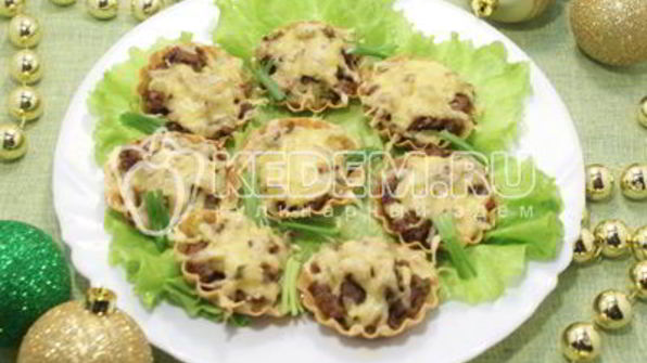 тарталетки с начинкой новогодний сюрприз