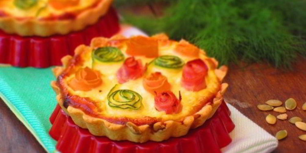 Рецепт тарталеток с овощами и йогуртовой заливкой