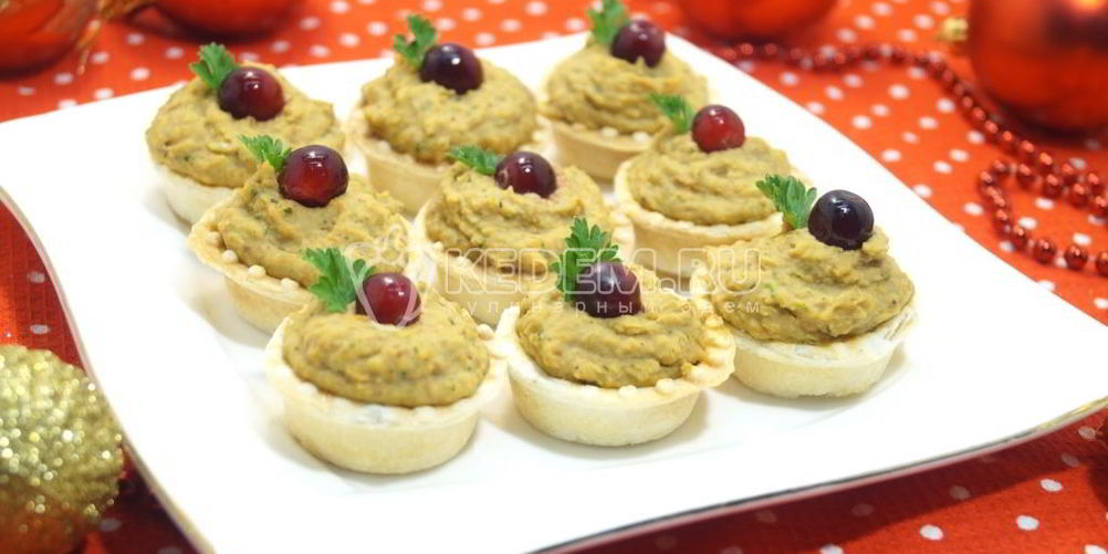 Рецепт тарталеток с паштетом из фасоли