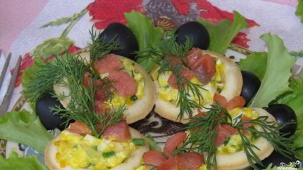 Тарталетки с рыбой