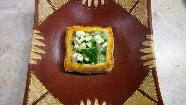 тарталетки с семгой и форелью