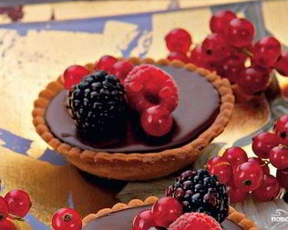 Тарталетки с шоколадным ганашем