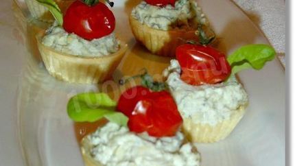 Закусочные тарталетки с творожным сыром