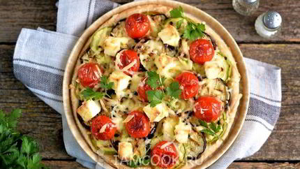 Легкий тарт с овощами-гриль