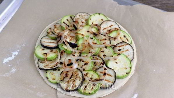 легкий тарт с овощами-гриль