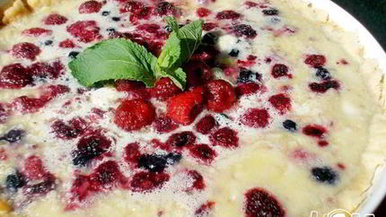 Малиновый тарт с белым шоколадом