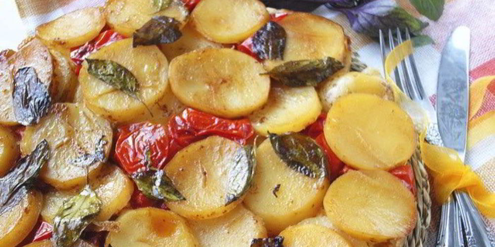 Рецепт тарта с картофелем, сыром и помидорами