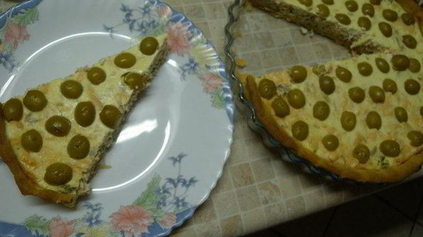 тарт с рыбой и творожным сыром