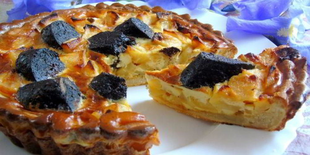 Рецепт тарта с яблоками и boudin noir