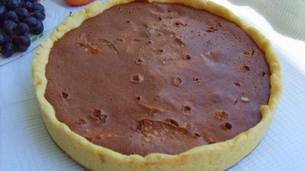 тарт творожный груши в шоколаде