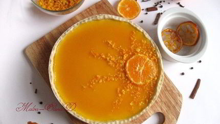 Творожный тарт с мандариновым соусом