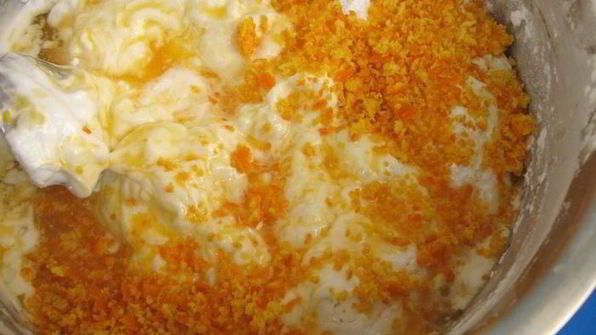 творожный тарт с мандариновым соусом