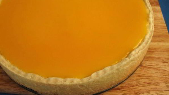 творожный тарт с мандариновым соусом