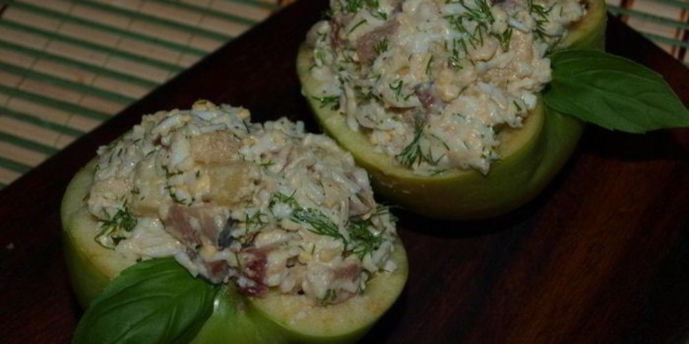 Рецепт яблок с сельдью