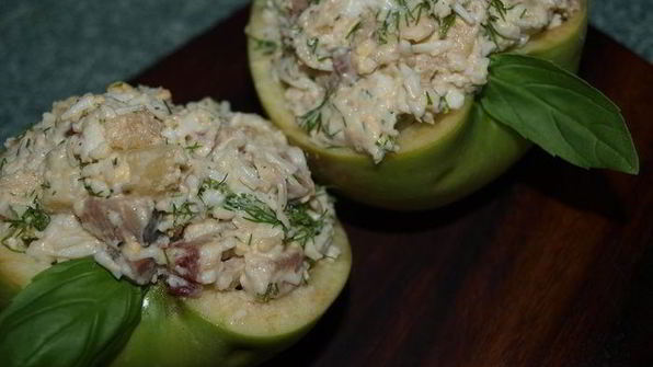 яблоки с сельдью