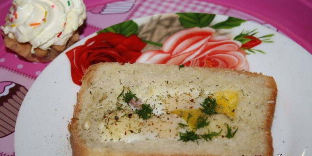 Рецепт детской яичницы малыши в домике