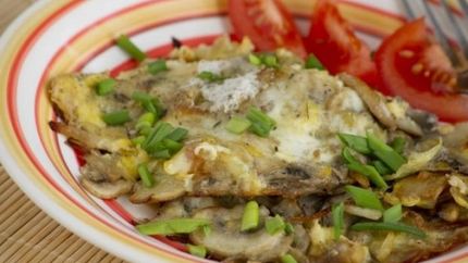 Яичница с грибами