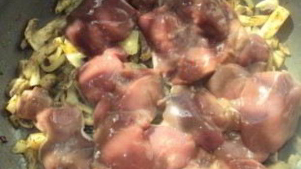 яичница с печенкой