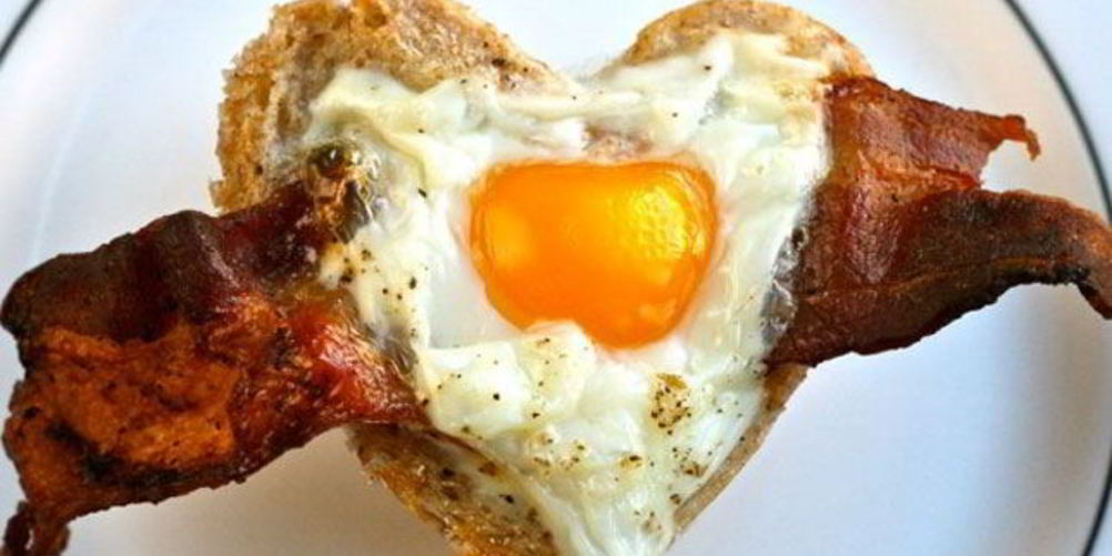 Рецепт яичницы сердце
