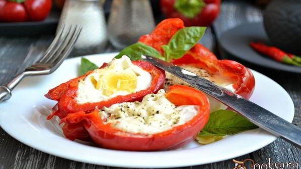 яичница в перце в микроволновке