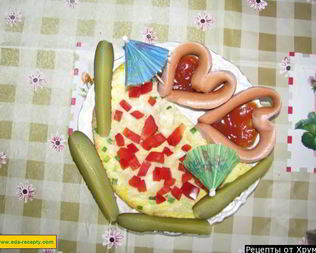 Завтрак на двоих яичница сердечком