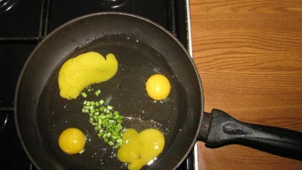 завтрак на двоих яичница сердечком