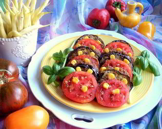 Закуска из баклажанов с помидорами