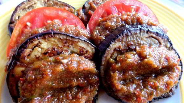 закуска из баклажанов с помидорами